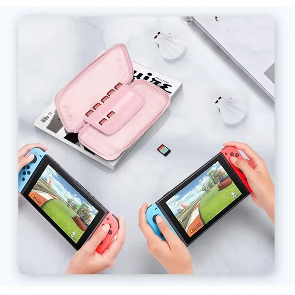 Portable game console protective hard case storage bag