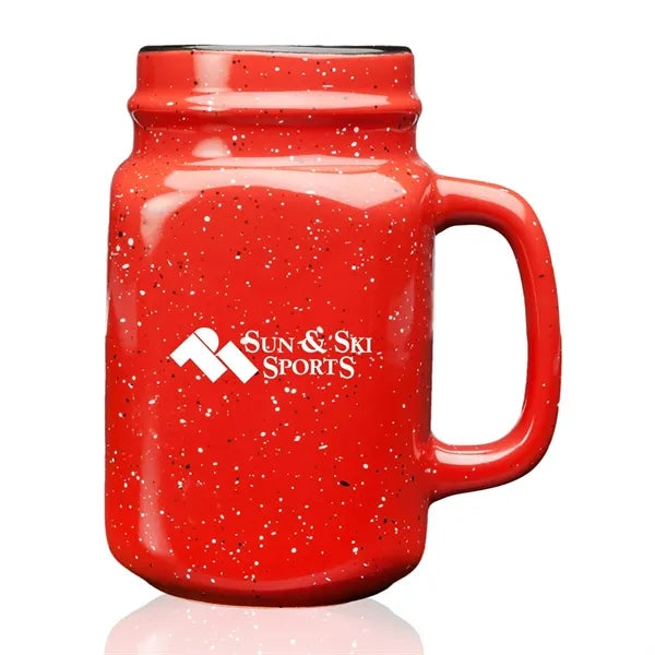 16 oz. Savannah Speckle Ceramic Mason Jars