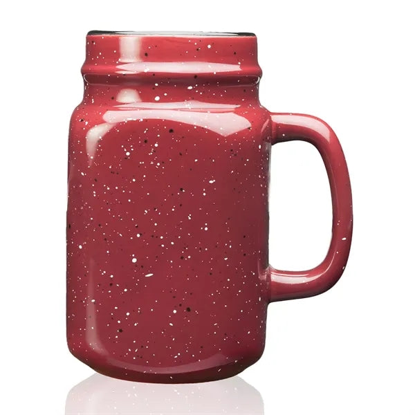 16 oz. Savannah Speckle Ceramic Mason Jars