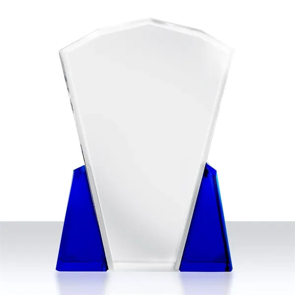Facet Top Award with Blue Accents