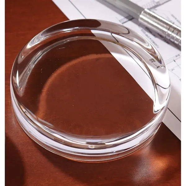 Flat Round Paperweight
