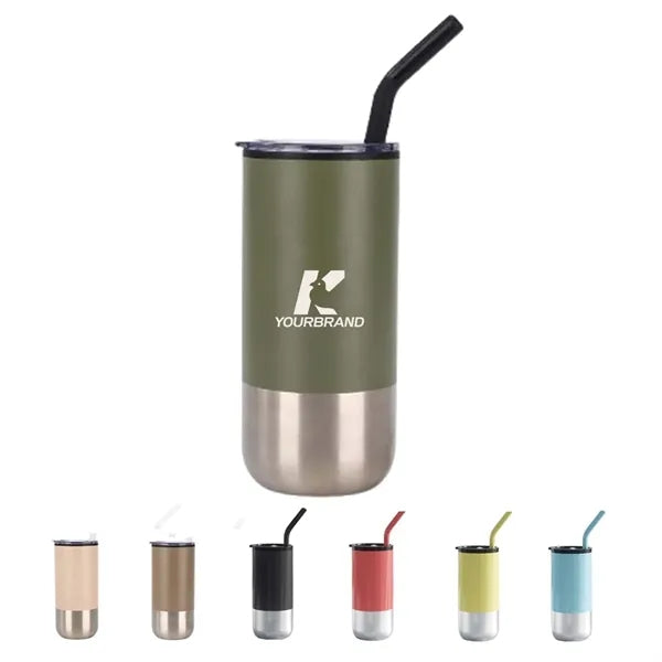 Durable Insulated Gift Stainless Steel Tumbler with Straw
