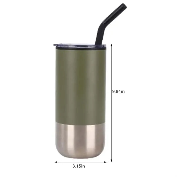 Durable Insulated Gift Stainless Steel Tumbler with Straw