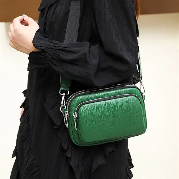 Genuine Leather Simple Design Trend Crossbody Bags