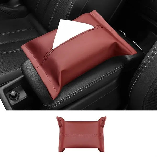 Car Leather Tissue Box Bags
