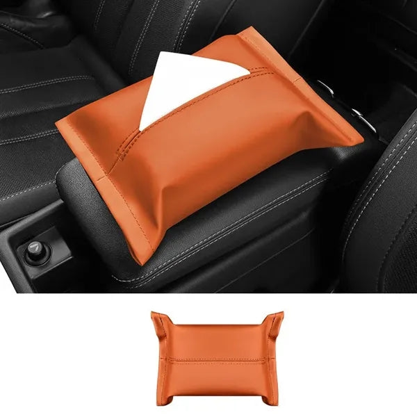 Car Leather Tissue Box Bags
