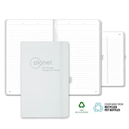 Oceano ECO rPET Medio Lined Recycled White Page Journal