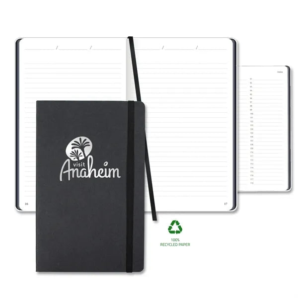 Carapace Medio Lined Recycled White Page Journal