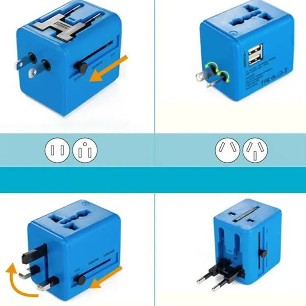 Multifunctional safe durable portable USB plug adapter