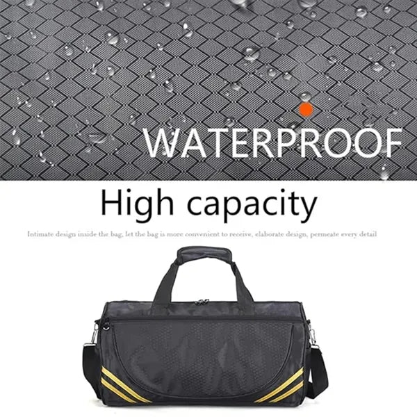 Large capacity dry and wet separation crossbody fitness bag