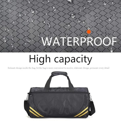 Large capacity dry and wet separation crossbody fitness bag