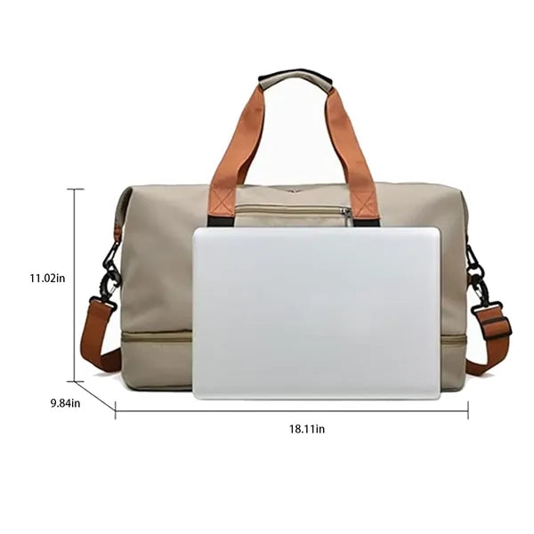 Dry wet separation hand-held crossbody fitness  luggage bag