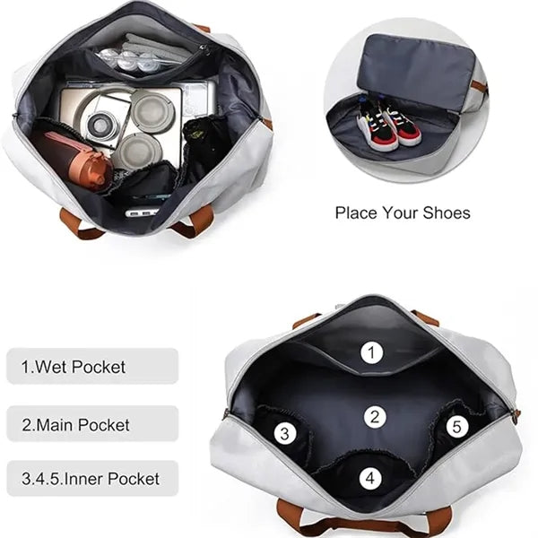 Dry wet separation hand-held crossbody fitness  luggage bag
