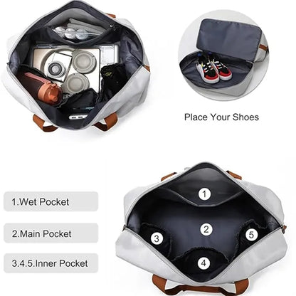 Dry wet separation hand-held crossbody fitness  luggage bag