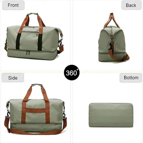 Dry wet separation hand-held crossbody fitness  luggage bag