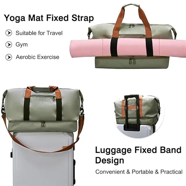 Dry wet separation hand-held crossbody fitness  luggage bag