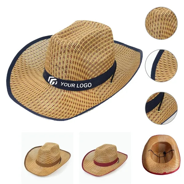 Outdoor travel sun protection golf beach straw cowboy hat