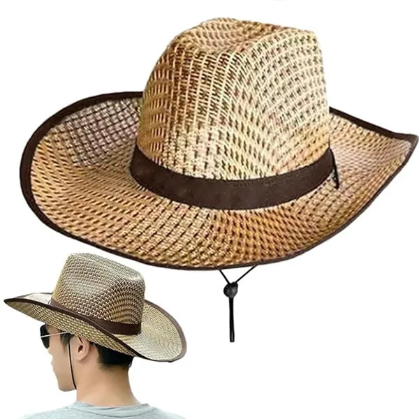 Outdoor travel sun protection golf beach straw cowboy hat