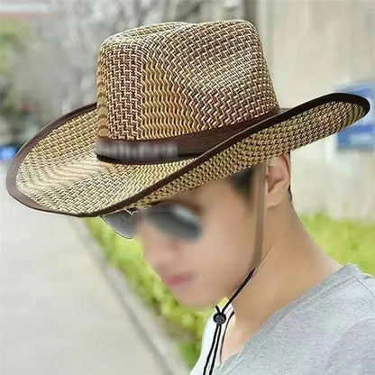 Outdoor travel sun protection golf beach straw cowboy hat