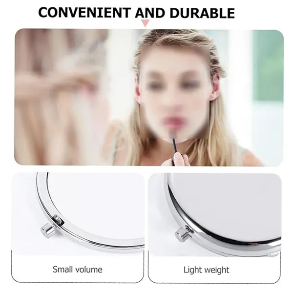 High quality Metal portable double sided makeup mirror