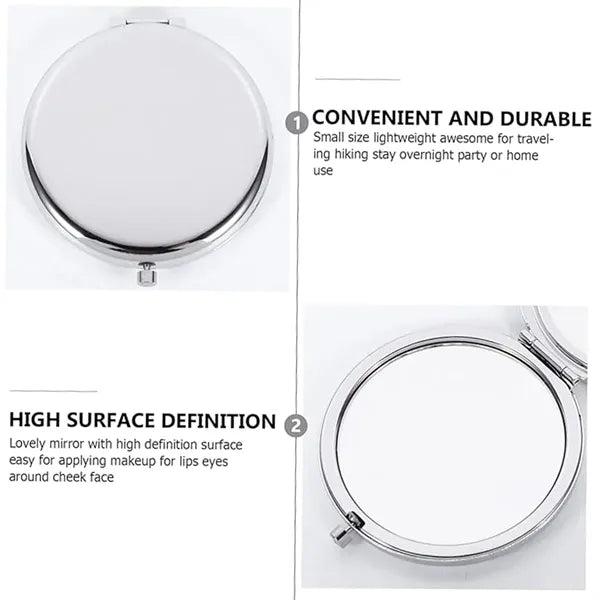 High quality Metal portable double sided makeup mirror