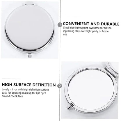 High quality Metal portable double sided makeup mirror