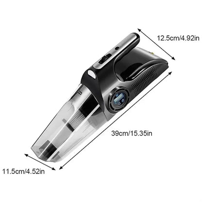 4in1portable air pump tire pressure gauge car vacuum cleaner