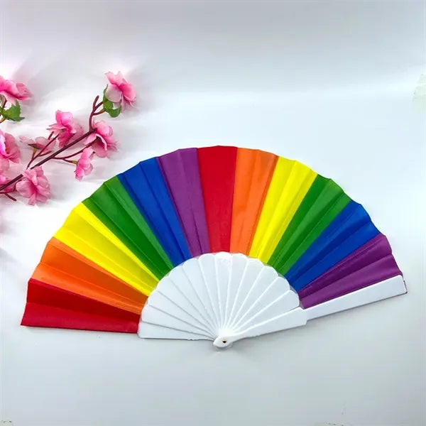 Rainbow Folding Fan