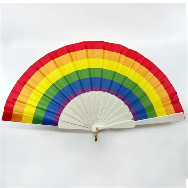 Rainbow Folding Fan