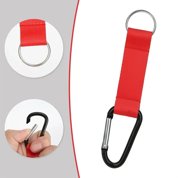 3/4" Pocket Lanyard W/Carabiner & Keyring