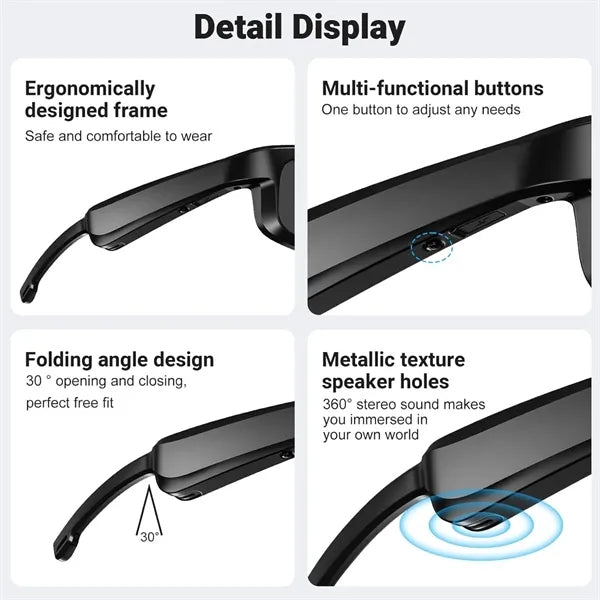 Smart Sunglasses with Bluetooth Speaker