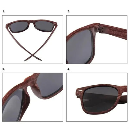 Wood Grain Polarized Sunglasses