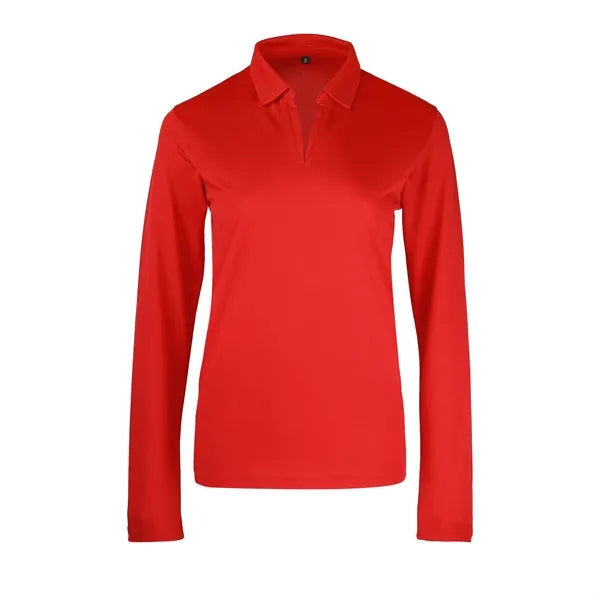 Ladies Sport Micro Pique Long Sleeve Polo Shirt