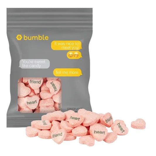 2oz. Full Color DigiBag with Imprinted Conversation Hearts
