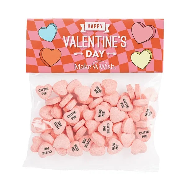 Large Header Bag with Imprinted Conversation Hearts