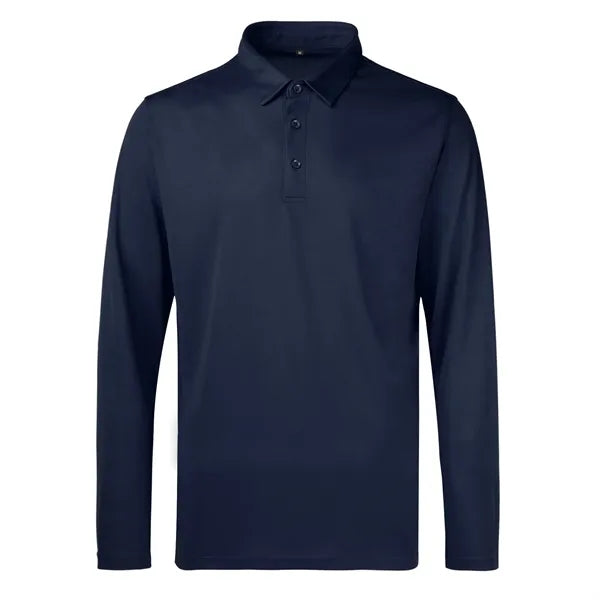 Men'S Sport Micro Pique Long Sleeve Polo Shirt