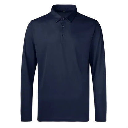Men'S Sport Micro Pique Long Sleeve Polo Shirt
