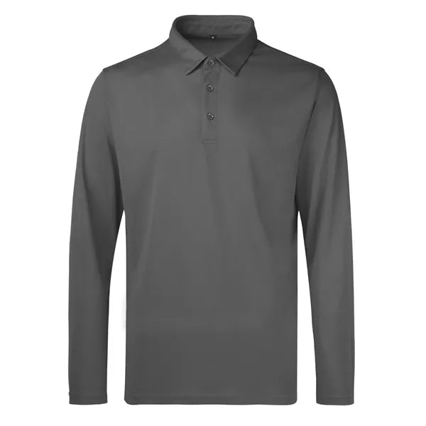 Men'S Sport Micro Pique Long Sleeve Polo Shirt