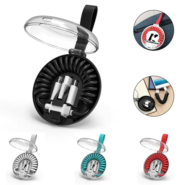 Versatile Extendable Charging Cable Set with 3 USB Adapters