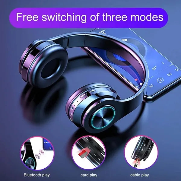 Foldable Long Playtime Head-Mounted Wireless Headphone