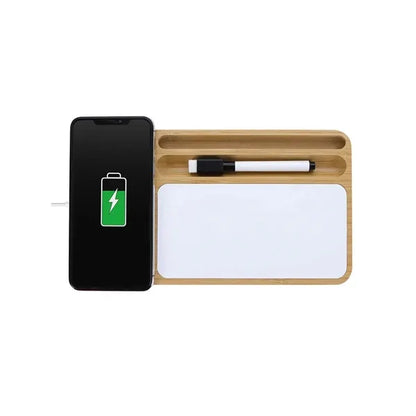 Versatile Wood Dry Erase Whiteboard with Wireless Charger