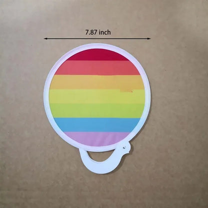 Handled Portable Foldable Round Flying Disc Fans for Summer