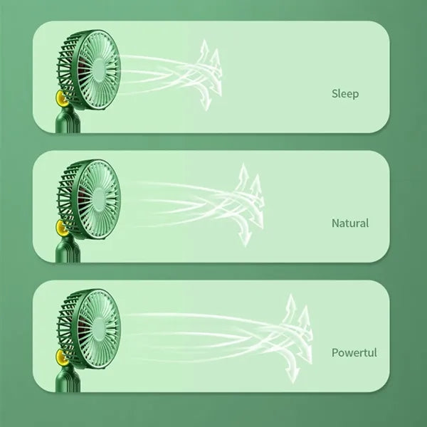 Stylish lightweight durable high-power handheld small fan