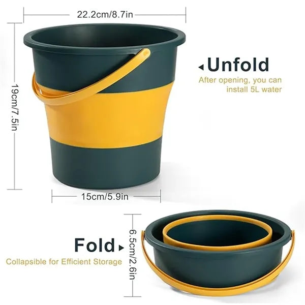 Fishing camping home cleaning portable collapsible bucket