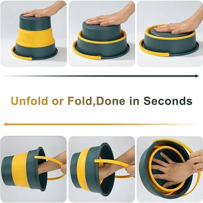 Fishing camping home cleaning portable collapsible bucket