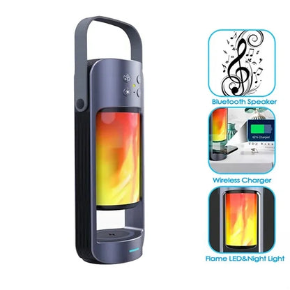 Speaker Flame Lamp With Wireless Charger