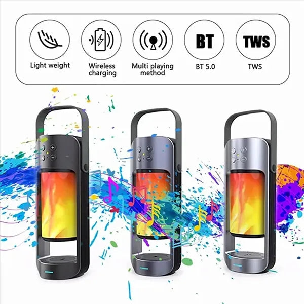 Speaker Flame Lamp With Wireless Charger