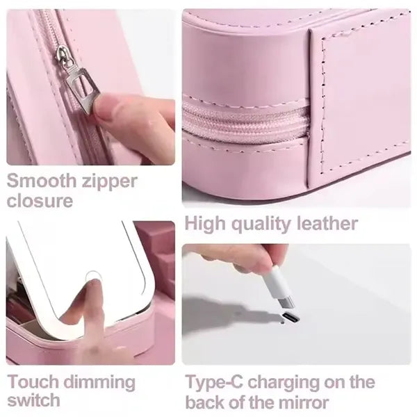 Multi Functional LED Makeup Mirror Storage Box