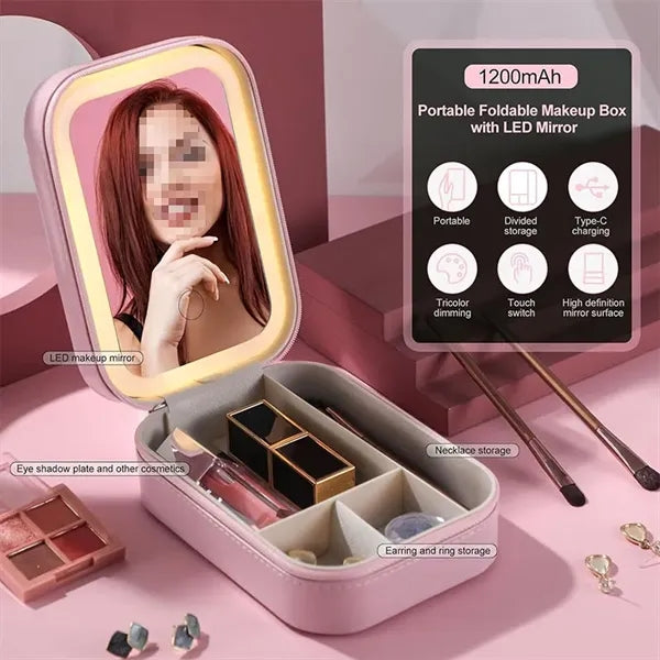 Multi Functional LED Makeup Mirror Storage Box