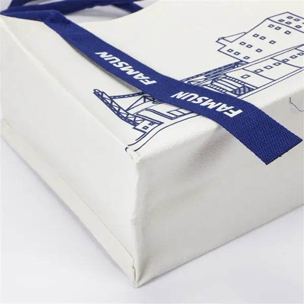 Closure Cotton Canvas Shopping Bag